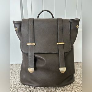 Vegan leather backpack.